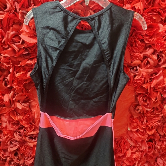 KTOO Women's Size Large Dress Cut Out Back Pink / Black - Picture 5 of 8